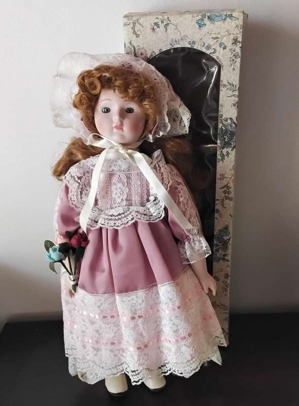 La Bell Vintage Porcelain Doll in Original Box