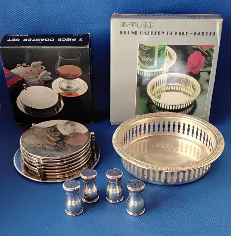 Assorted Vintage Silver Plate Items