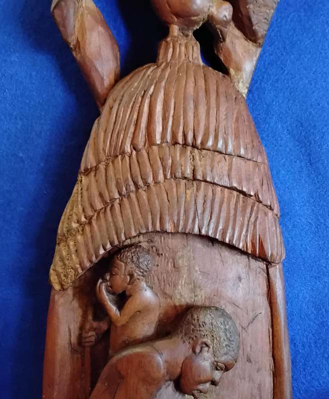 Hand Carved Wooden Tree of Life Style Wall Hanging