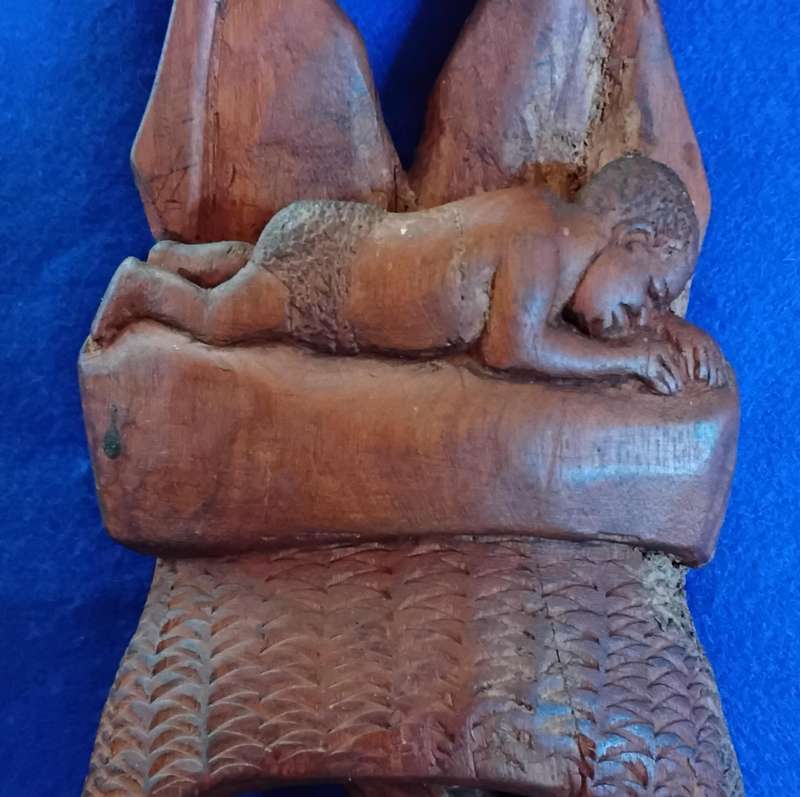 Hand Carved Wooden Tree of Life Style Wall Hanging