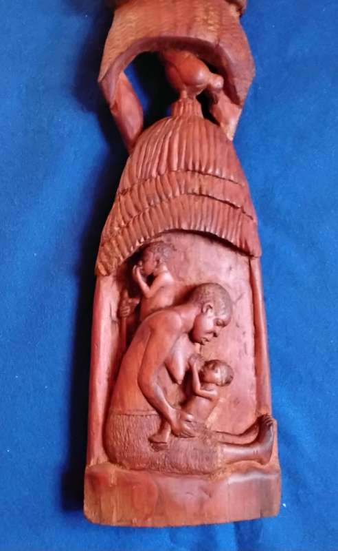Hand Carved Wooden Tree of Life Style Wall Hanging