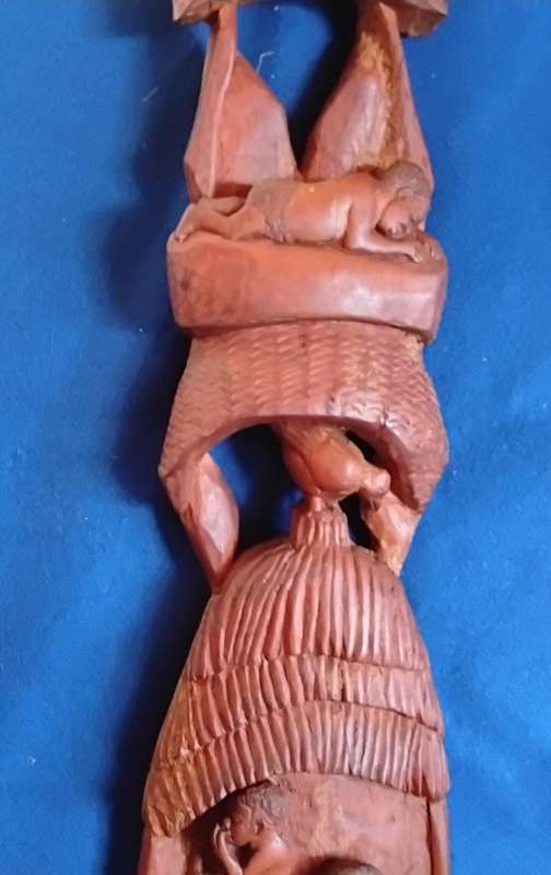 Hand Carved Wooden Tree of Life Style Wall Hanging