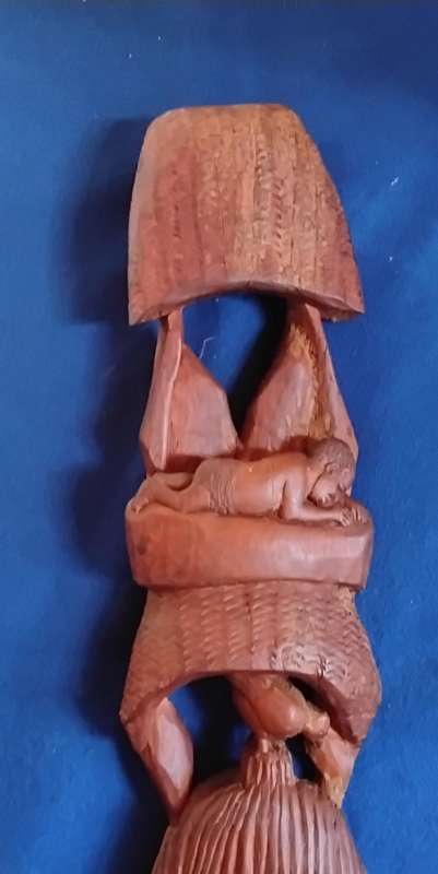 Hand Carved Wooden Tree of Life Style Wall Hanging