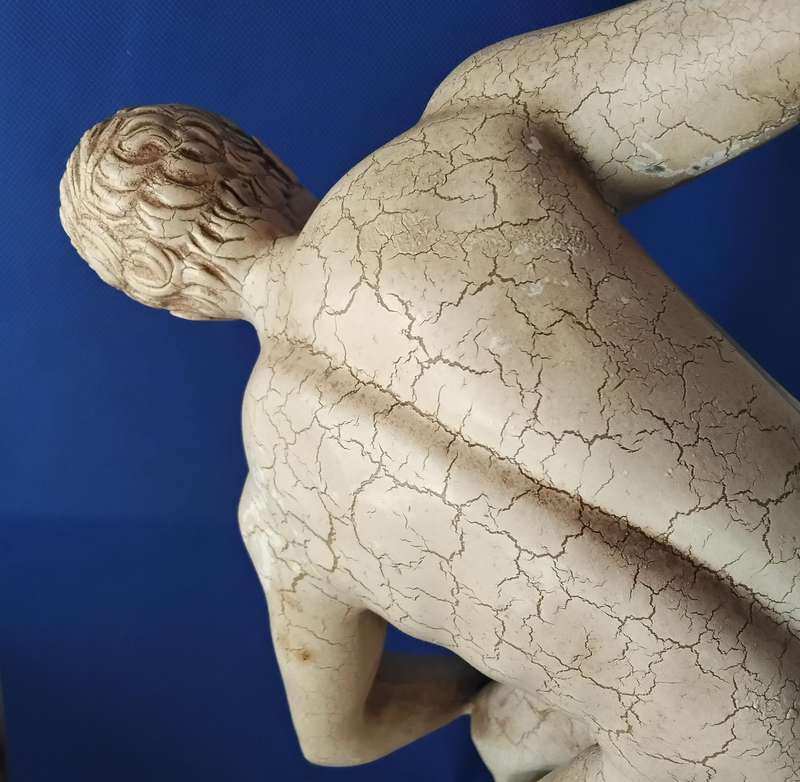 Vintage Resin Reproduction Greek Sculpture "Discobolus" - The Discus Thrower
