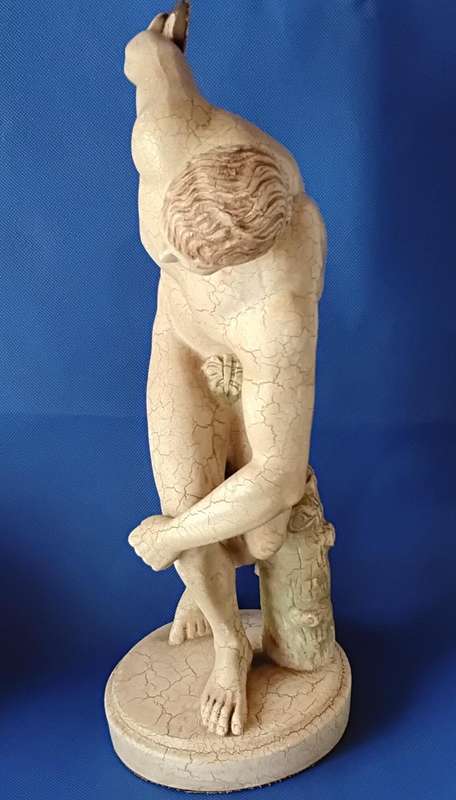 Vintage Resin Reproduction Greek Sculpture "Discobolus" - The Discus Thrower
