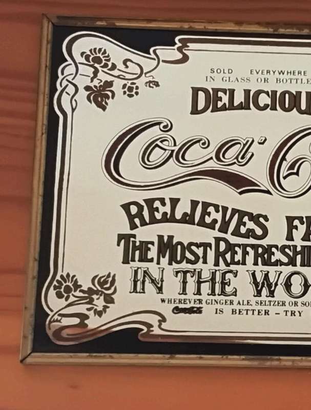 Coca-Cola Vintage Framed Bar Mirror