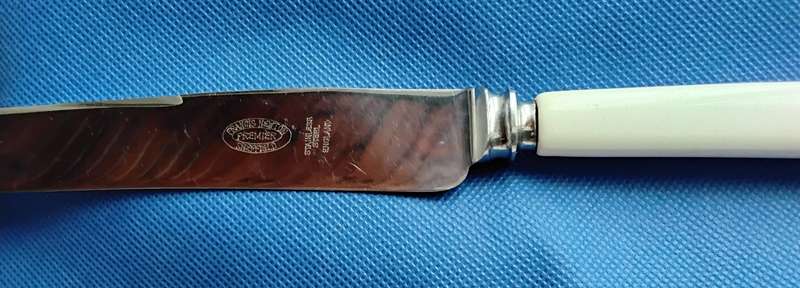 Vintage Stainless Steel Carving Set -Two pieces with silver inlay - 4 Pieces