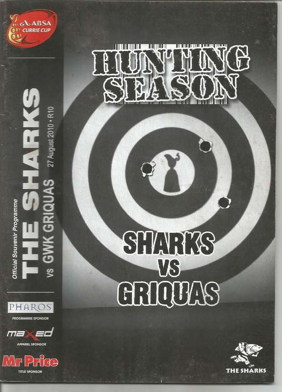 Collectable Sharks - Hunting Season - Rugby Programmes x 5 in Mint Condition