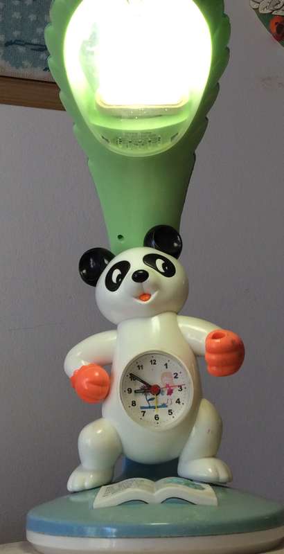 Childrens Panda Reading Light and Alarm Clock