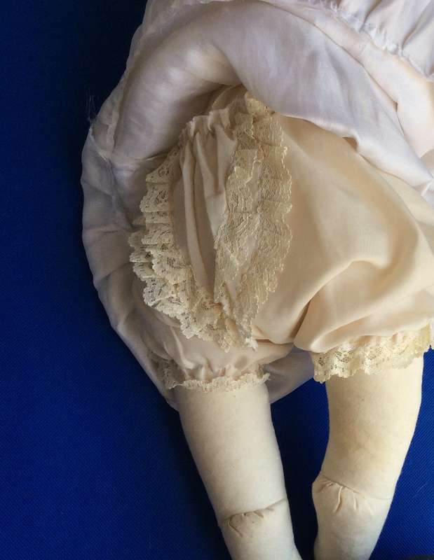 Sleeping Baby Porcelain Doll in Victorian style Dress and Bonnet