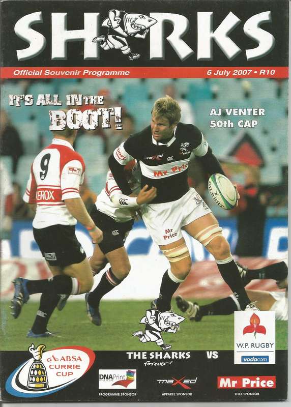 Collectable Sharks Rugby Programmes  - Fifty Caps - in Mint Condition