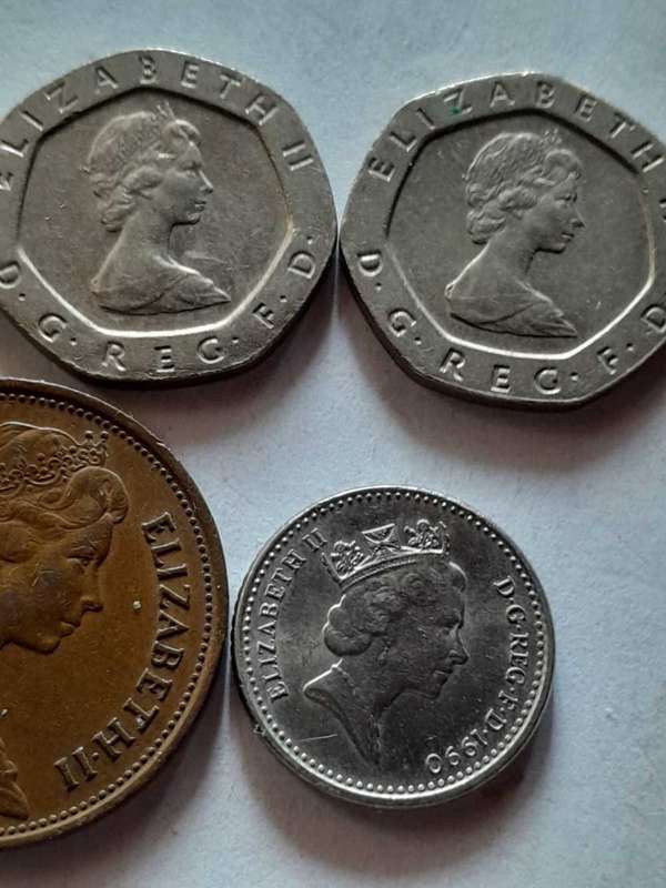 Assorted International (UK) Coins - 5 Coins
