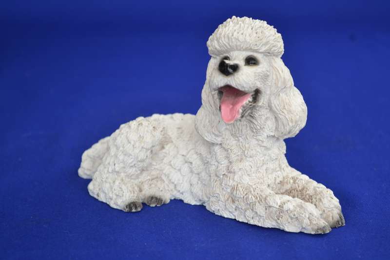Vintage Hand Painted Resin Poodle - Made in Italy