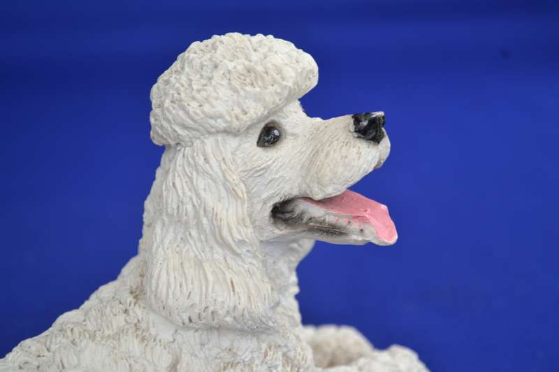 Vintage Hand Painted Resin Poodle - Made in Italy