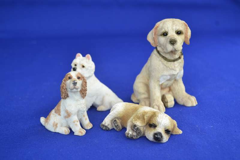 Assorted Selection of Four Small Dog Ornaments
