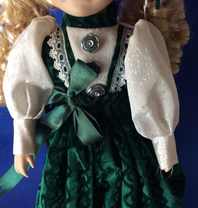 Porcelain Display Doll on Stand