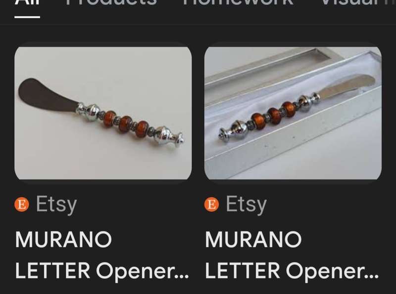 Murano Glass Beaded Butter Knife