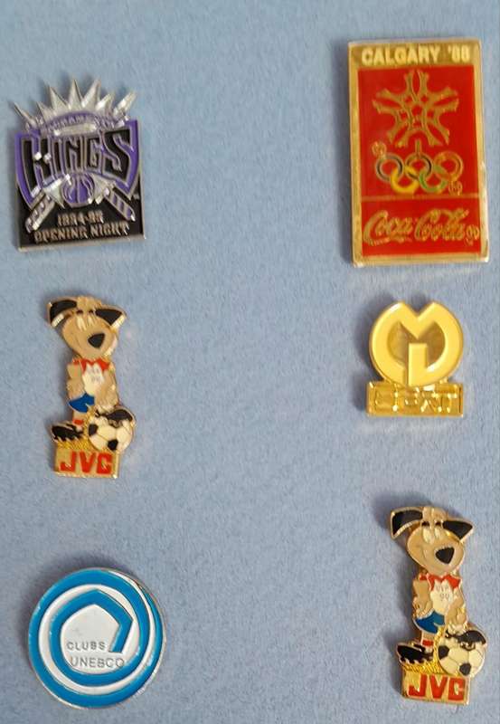 Vintage Assorted Collectable Enamel Lapel Pins 15 Pieces - Framed