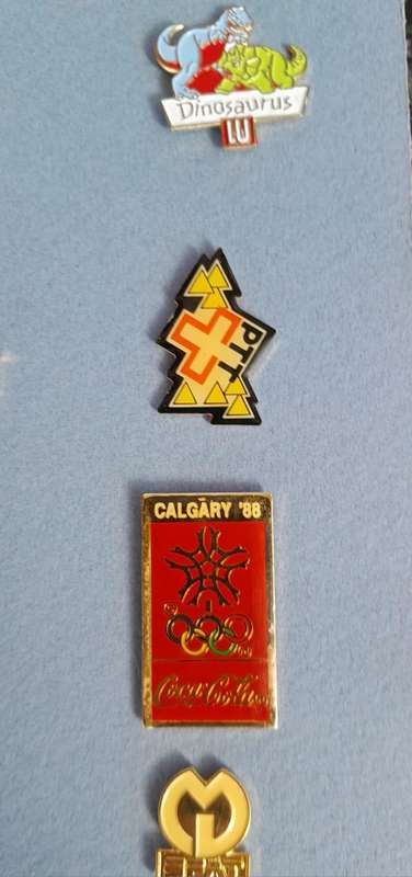 Vintage Assorted Collectable Enamel Lapel Pins 15 Pieces - Framed