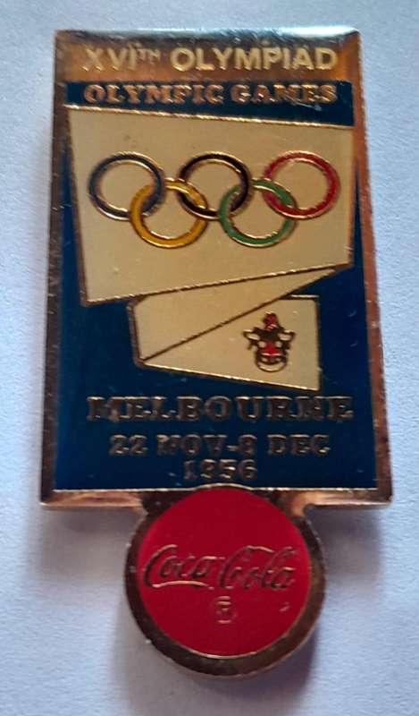 Coca-Cola  Commemorative Lapel Pin- 1956 Melbourne Olympic Games c1990's