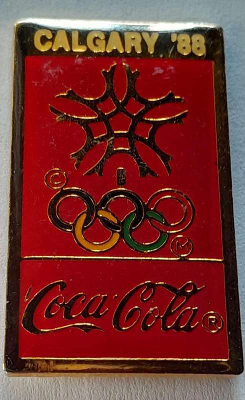 Coca-Cola Commemorative Lapel Pin - Calgary Canada 1988 Winter Olympics