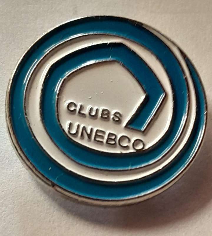 Clubs Unebco Round Enamel Lapel Pin