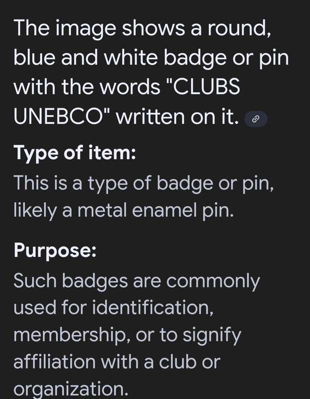 Clubs Unebco Round Enamel Lapel Pin