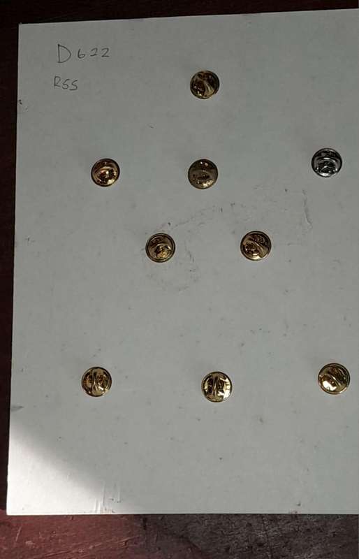 Vintage Assorted Collectable Enamel Lapel Pins 9 Pieces  - Framed