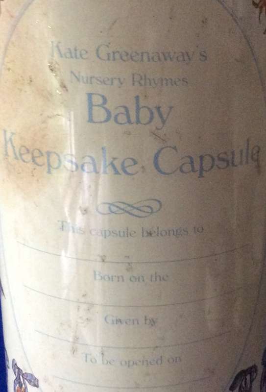 Vintage Kate Greenaway's Nursery Rhyme Baby Keepsake Capsule