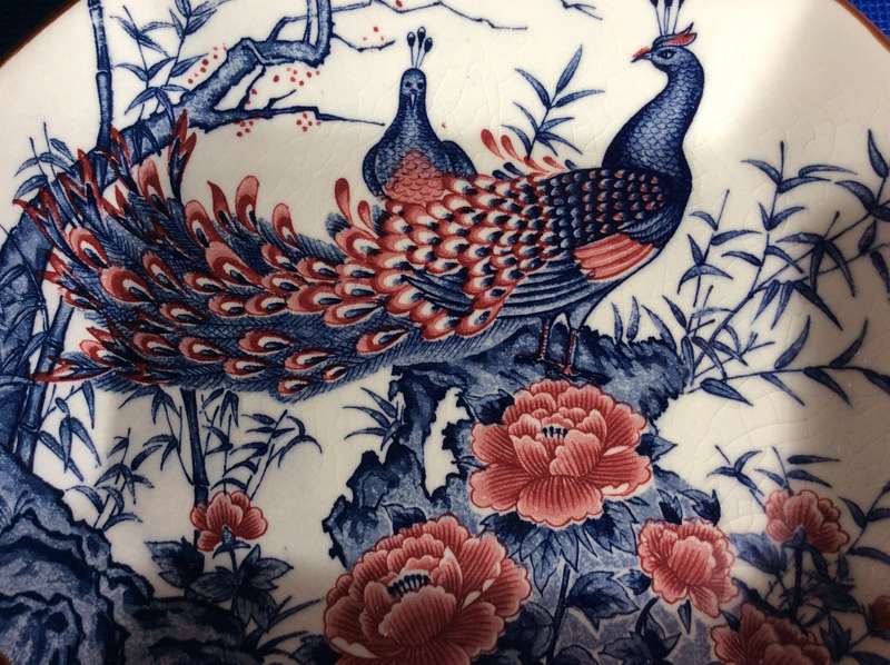 Small Rectangular Imari Style Plates - 3 Pieces