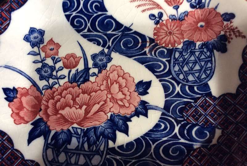 Small Rectangular Imari Style Plates - 3 Pieces
