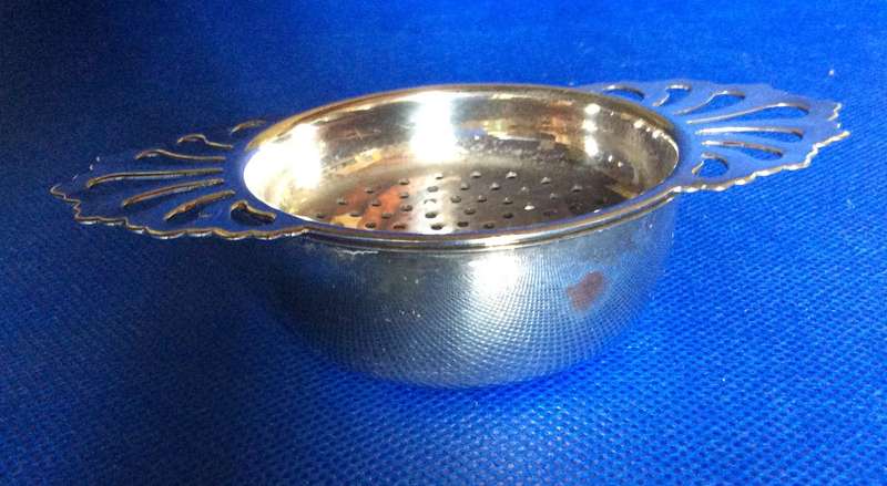 Vintage Carlton Ware Covered Sugar Bowl, Sterling Porcelain Toast Rack and SP Tea Strainer