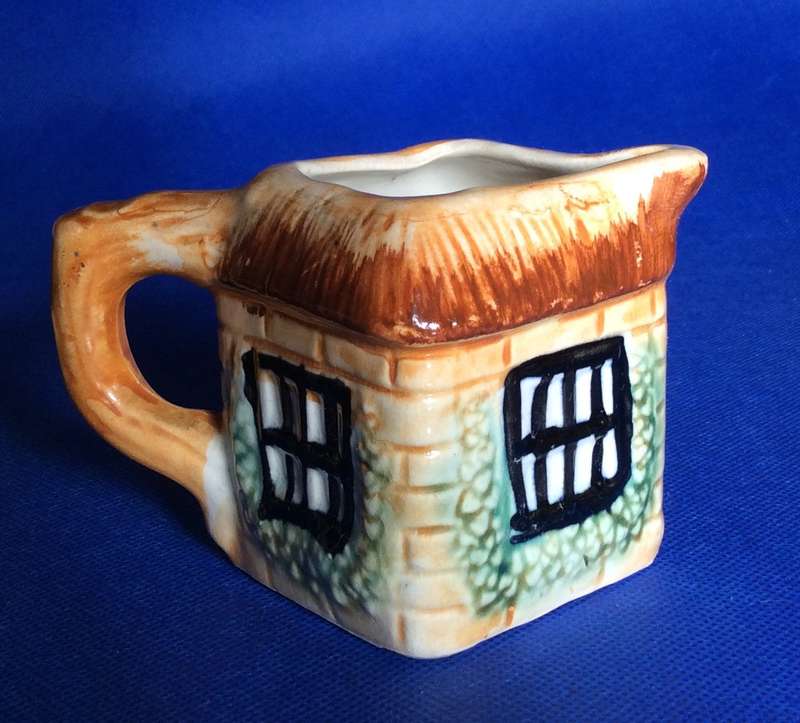 vintage Ceramic 3 Piece Thatched Cottage Tea Set