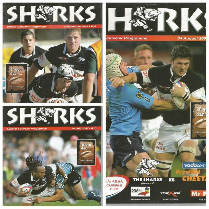 Collectable Sharks  Rugby Programmes x 3 Mint Condition