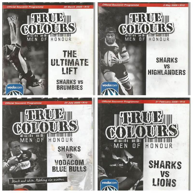 Collectable Sharks -True Colours - Programmes x 4 in Mint Condition
