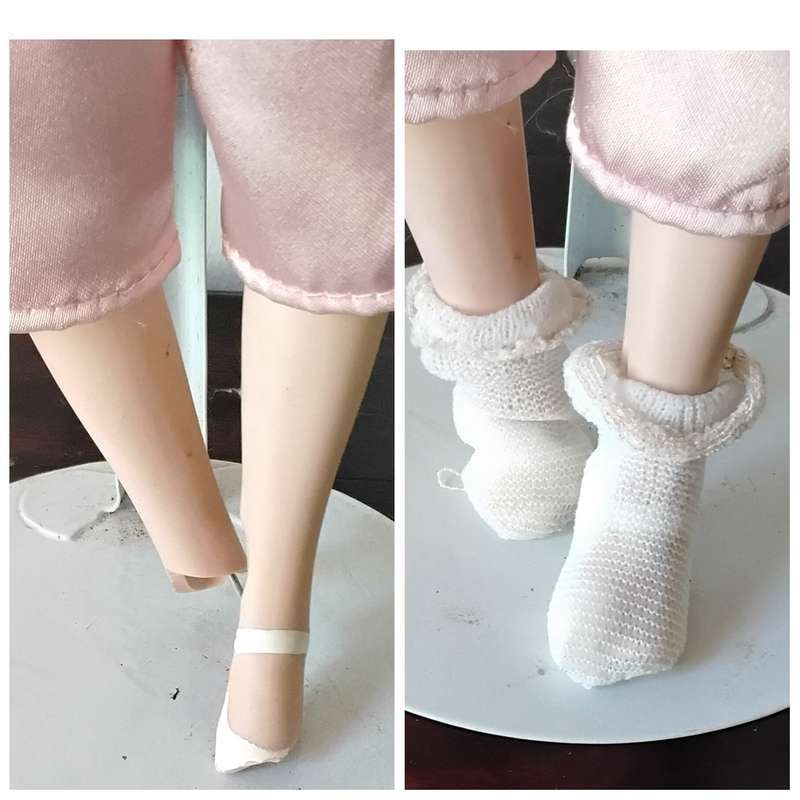 Large Vintage Display Doll on Stand