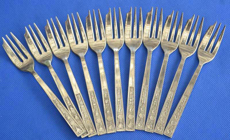 Vintage Stainless Steel cake Forks - 11 Pieces