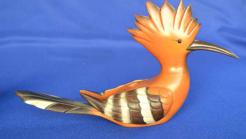 Knysna African Carvers  Hand Carved and Hand Pained Hoopoe