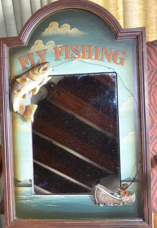 Vintage 3D Fly Fishing Mirror