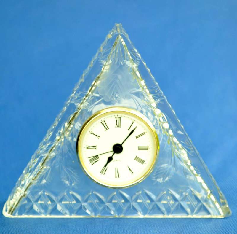 1980,s Vintage Crystal Pyramid Quartz Clock