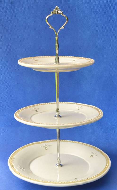 Vintage 3 Tier Porcelain Cake Stand