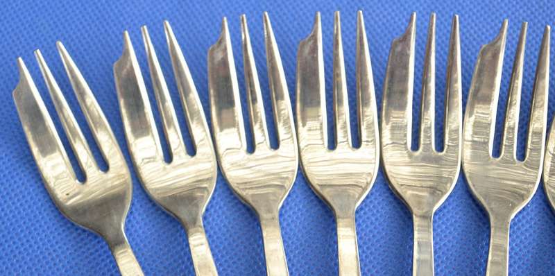 Vintage Stainless Steel cake Forks - 11 Pieces