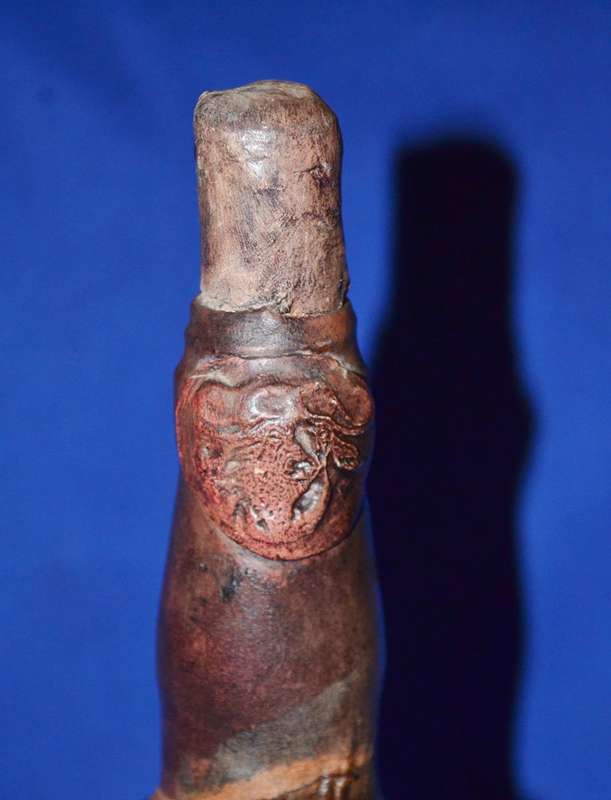 True Vintage Leather wrapped Glass Bottle