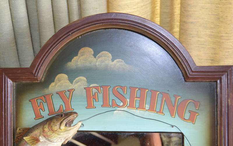 Vintage 3D Fly Fishing Mirror