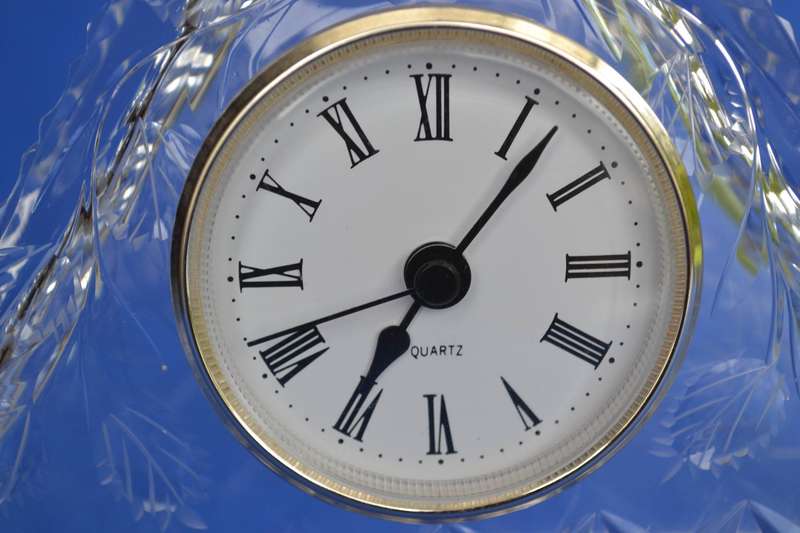 1980,s Vintage Crystal Pyramid Quartz Clock