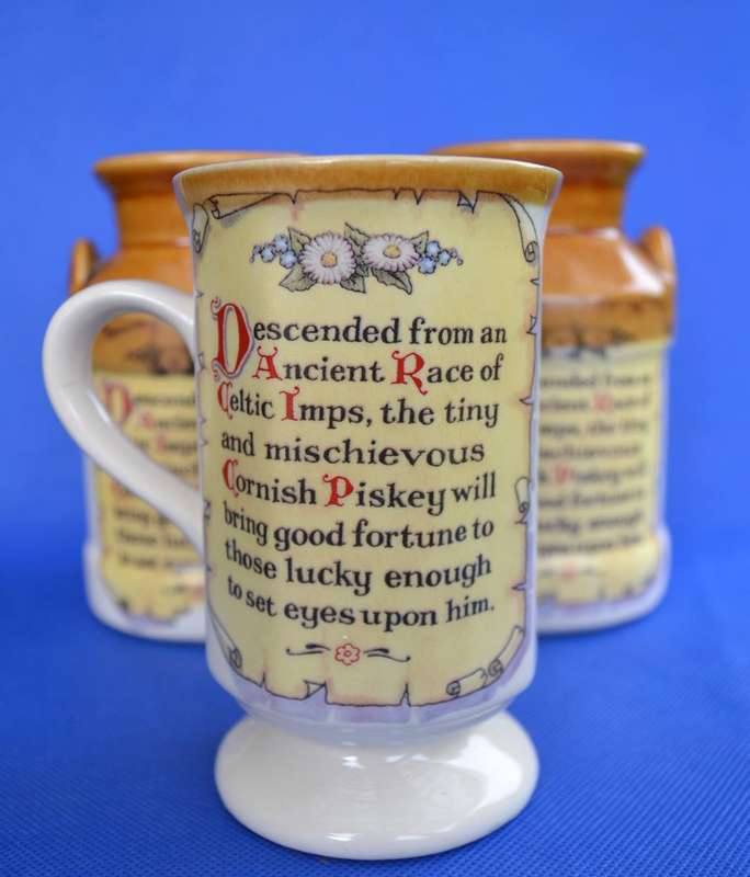Vintage Presingoll Cornish Pottery ~ Cornish Piskey Items - Three Pieces