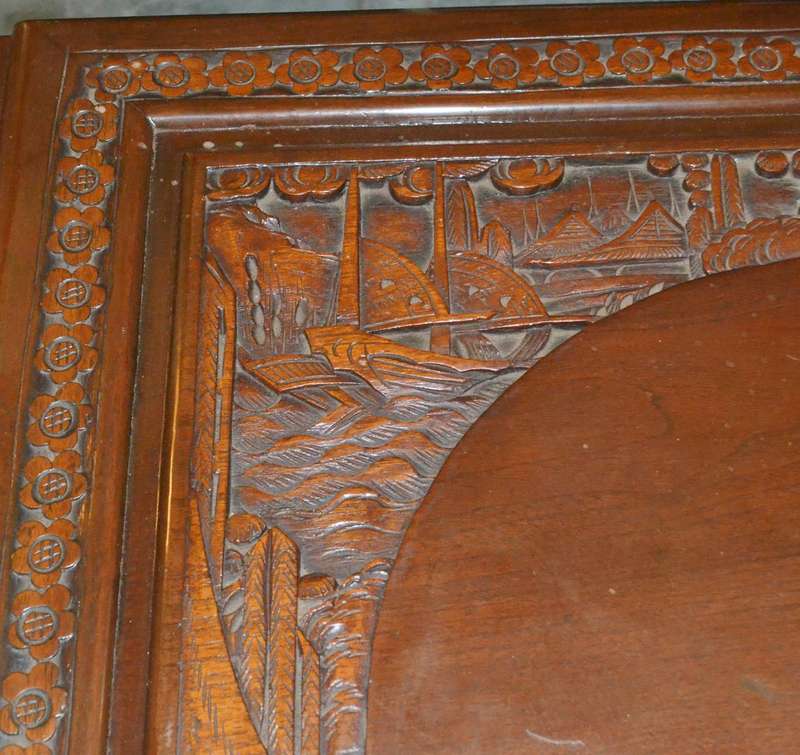 Vintage Carved Chinese Camphor Wood Kist