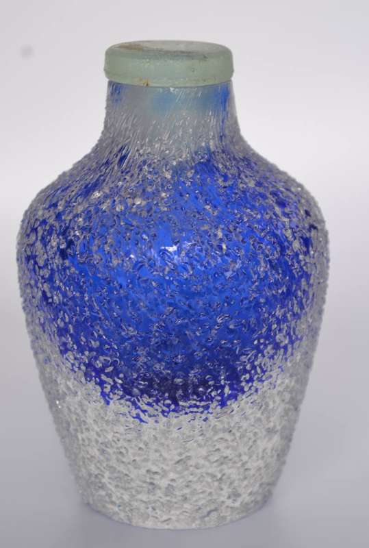 Vintage Cobalt Blue Saks Fifth Avenue Crystal  Perfume Bottle