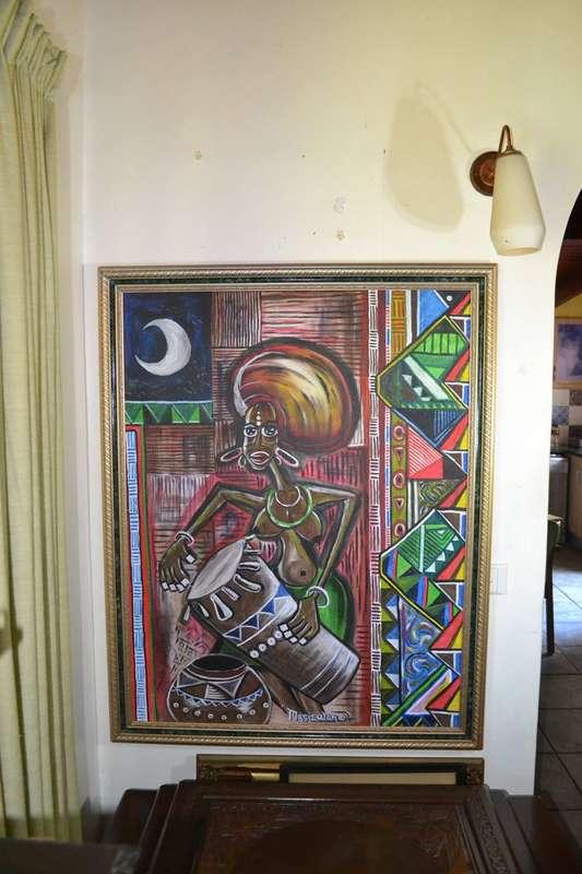 Large Original  Painting - Vibrant Ethnic Design  Signed Masizwane