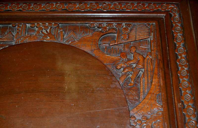 Vintage Carved Chinese Camphor Wood Kist